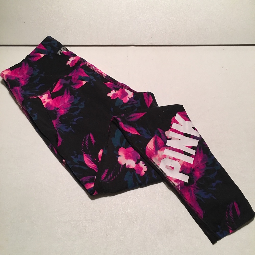 Vs pink high waist mest floral leggings